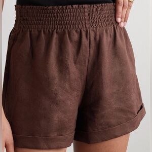 Reformation Nashville Linen Short | Chocolate Brown | Small